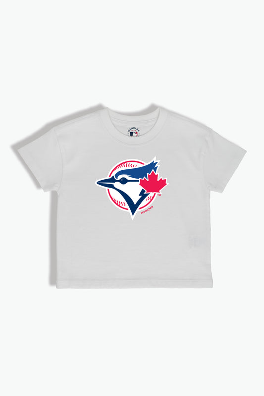 White MLB Toronto Blue Jays Baby/Toddler T-Shirt, Soft Combed Cotton, 6M-4T
