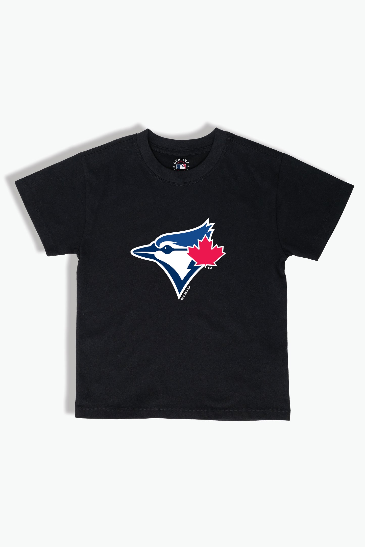 Toronto Blue Jays Baby T-Shirt MLB Infant Toddler Tee, Soft Combed Cotton, Black, 6M-4T