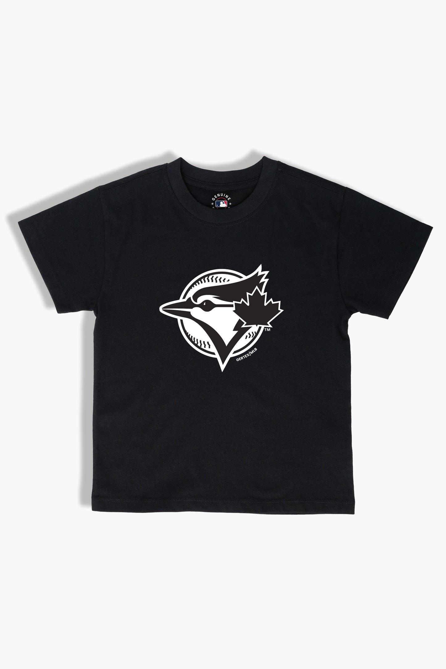 Toronto Blue Jays Baby T-Shirt MLB Infant Toddler Tee, Soft Combed Cotton, Black, 6M-4T