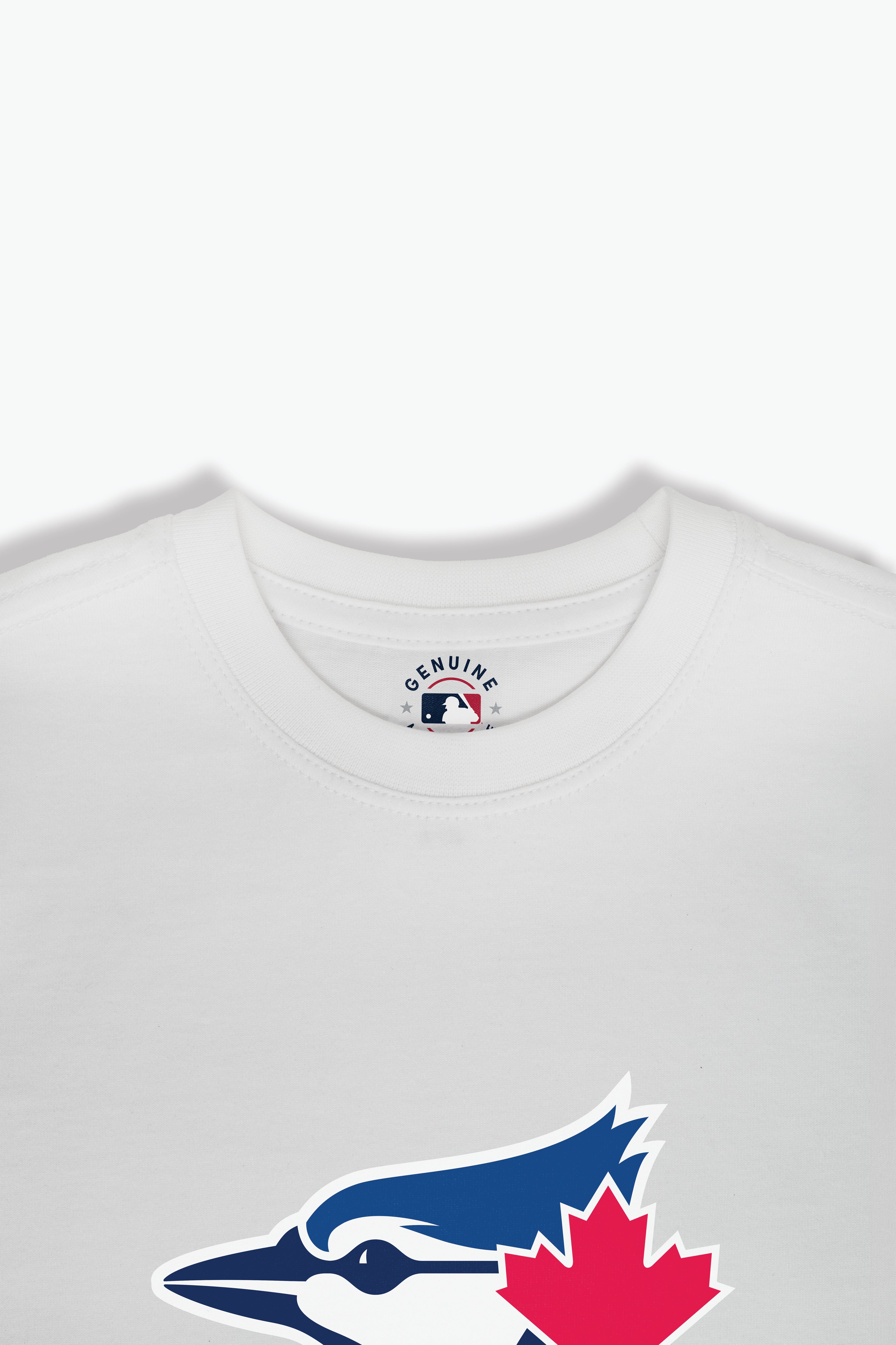 White MLB Toronto Blue Jays Baby/Toddler T-Shirt, Soft Combed Cotton, 6M-4T