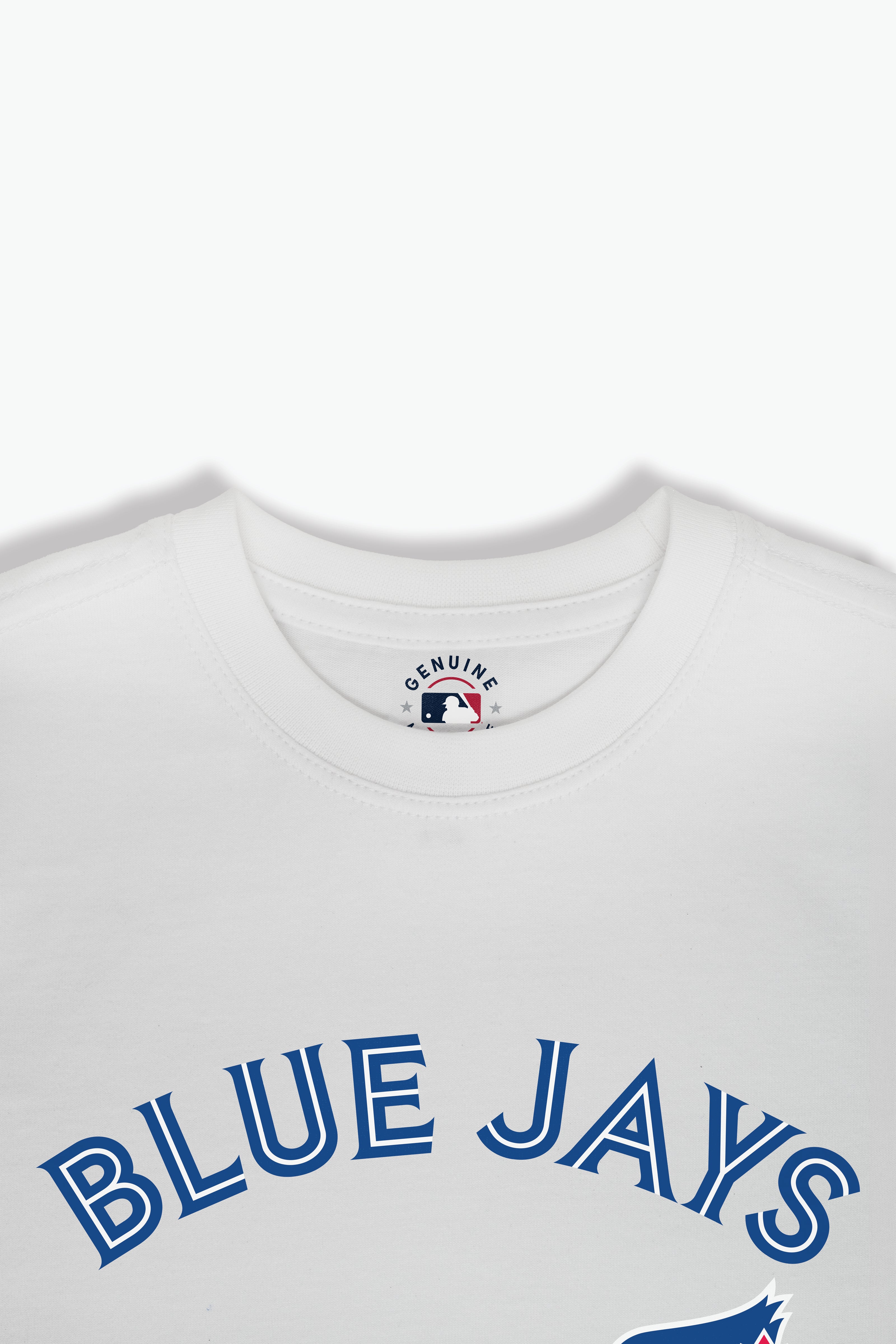 White MLB Toronto Blue Jays Baby/Toddler T-Shirt, Soft Combed Cotton, 6M-4T
