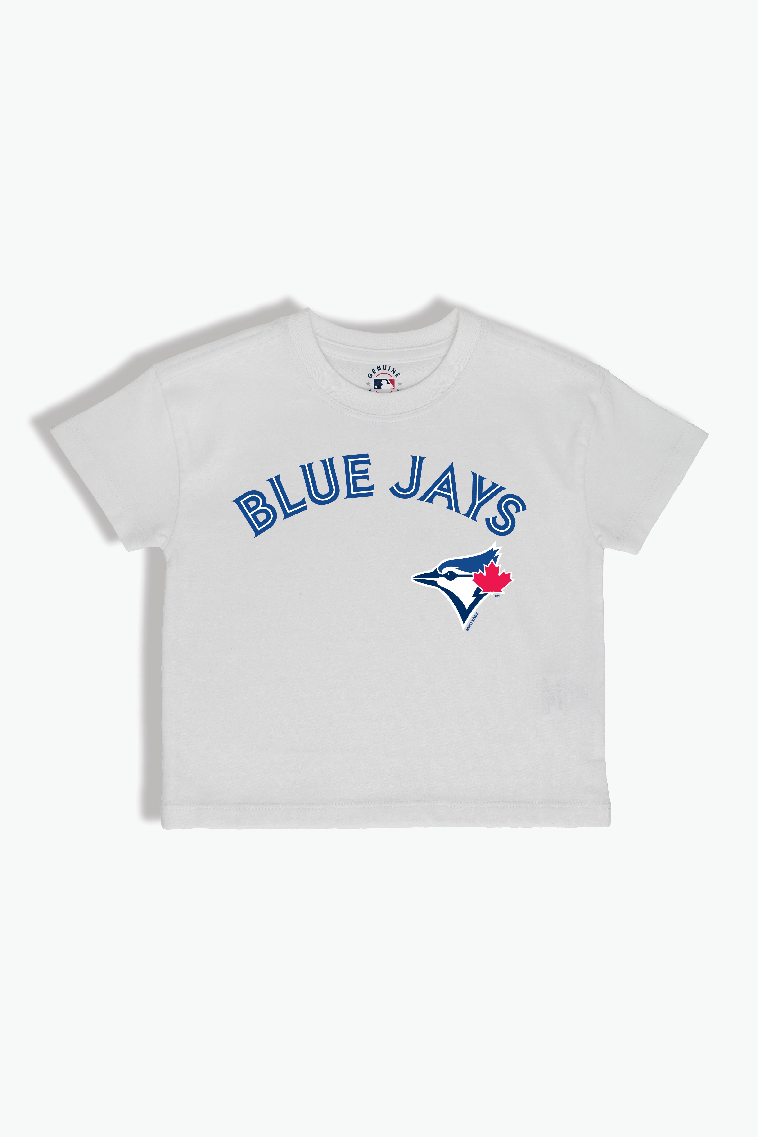 White MLB Toronto Blue Jays Baby/Toddler T-Shirt, Soft Combed Cotton, 6M-4T