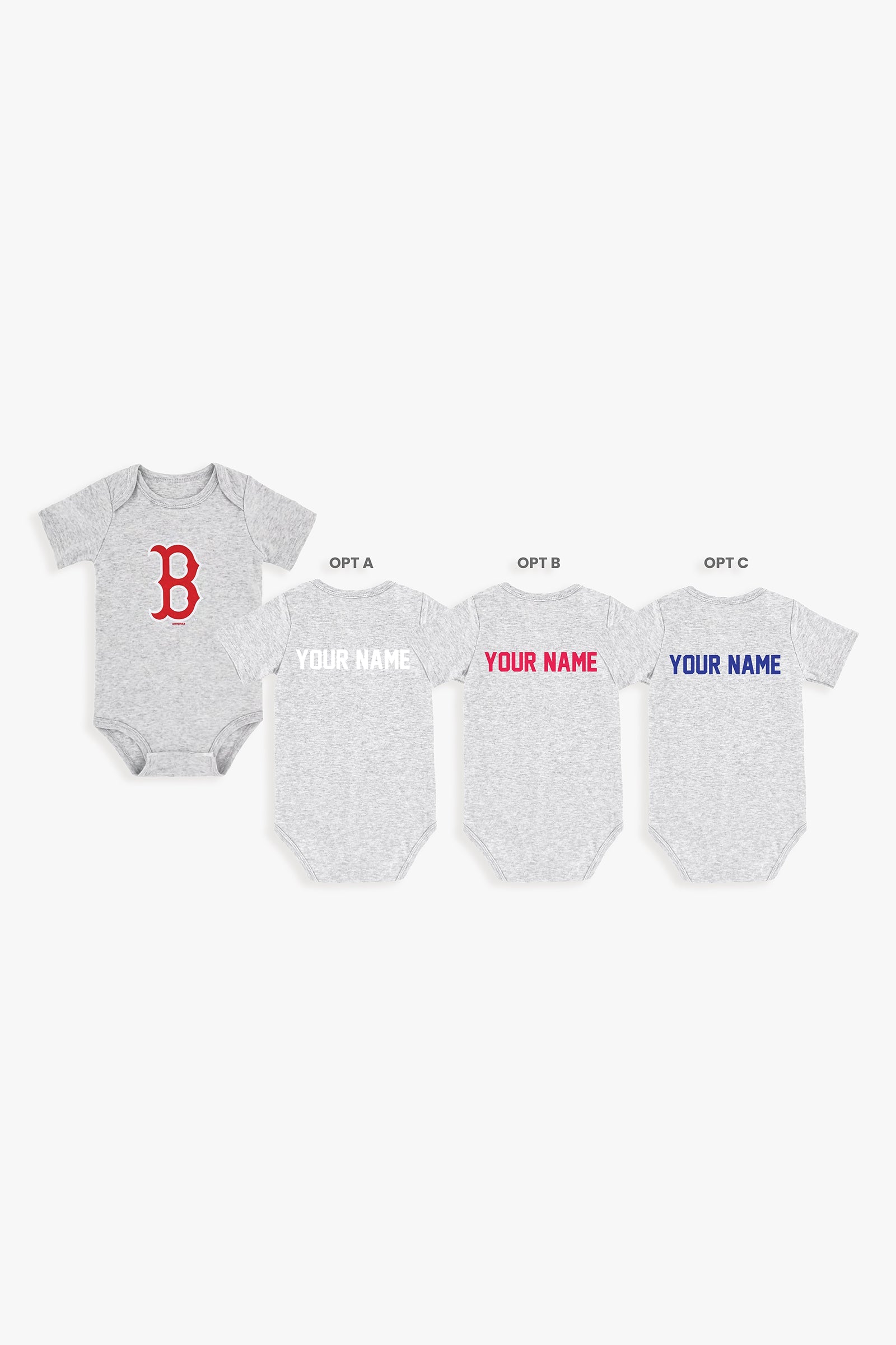 Gertex Customizable MLB Baby Onesie Bodysuit in Grey (9-12 Months)