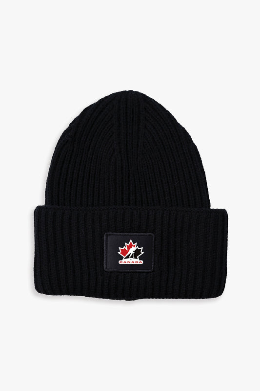 Hockey Canada Adult Oversized Triple Cuff Patch Beanie Toque with Printed Current Logo