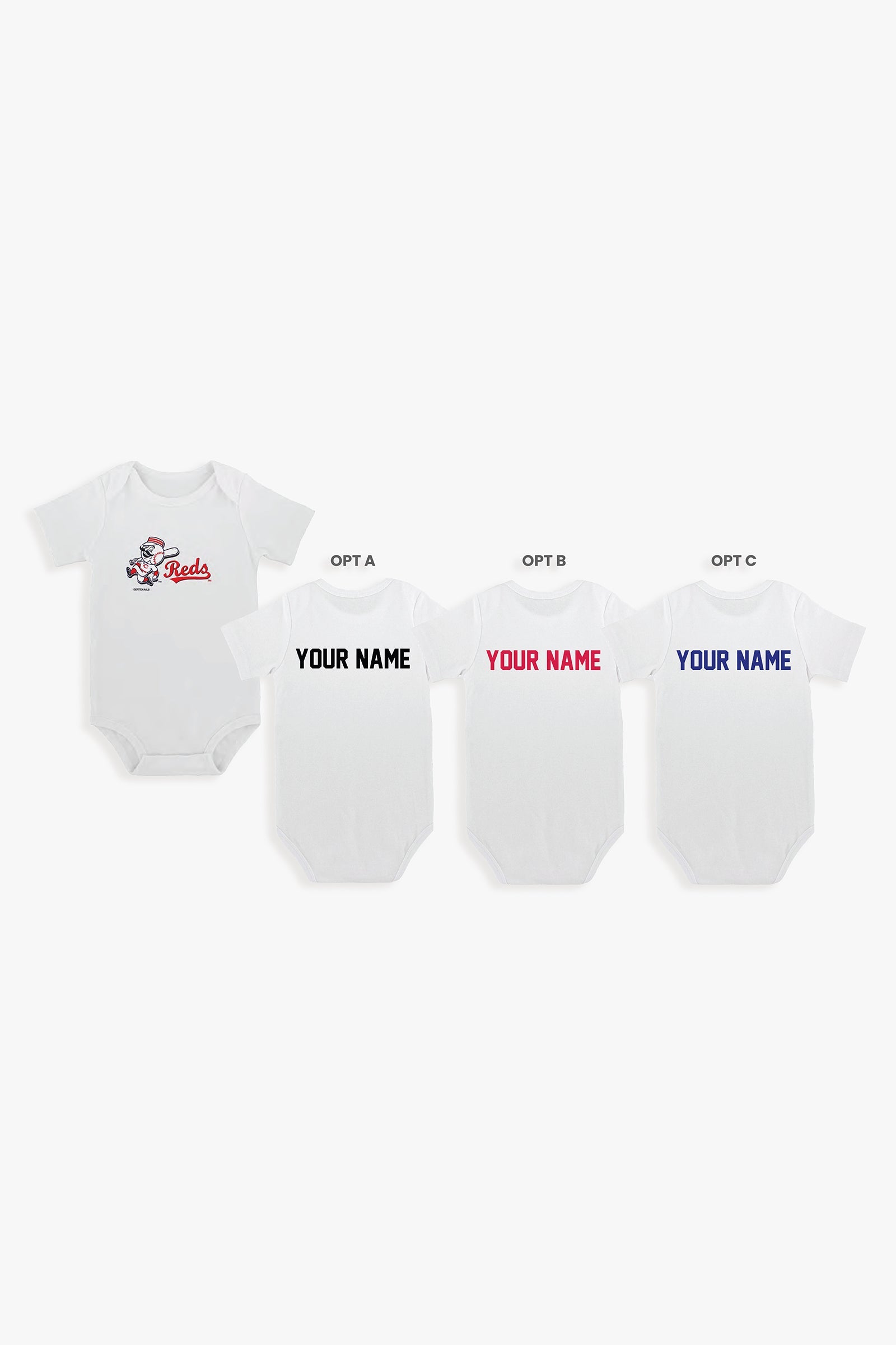 Gertex Customizable MLB Baby Bodysuit in White (18-24 Months)
