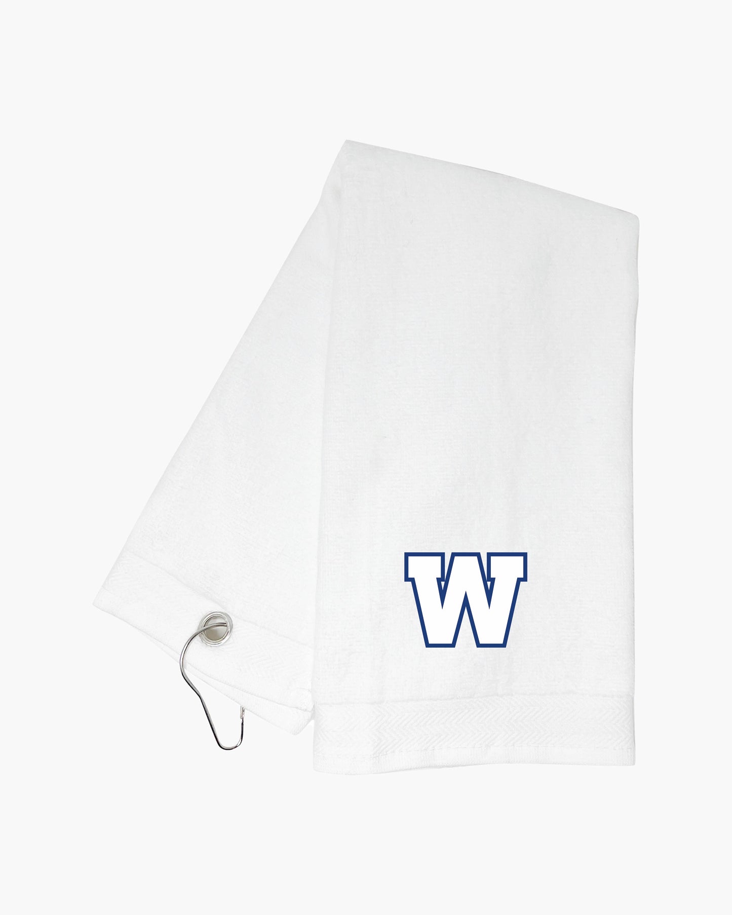 CFL White Tri-Fold Golf Towel with Clip