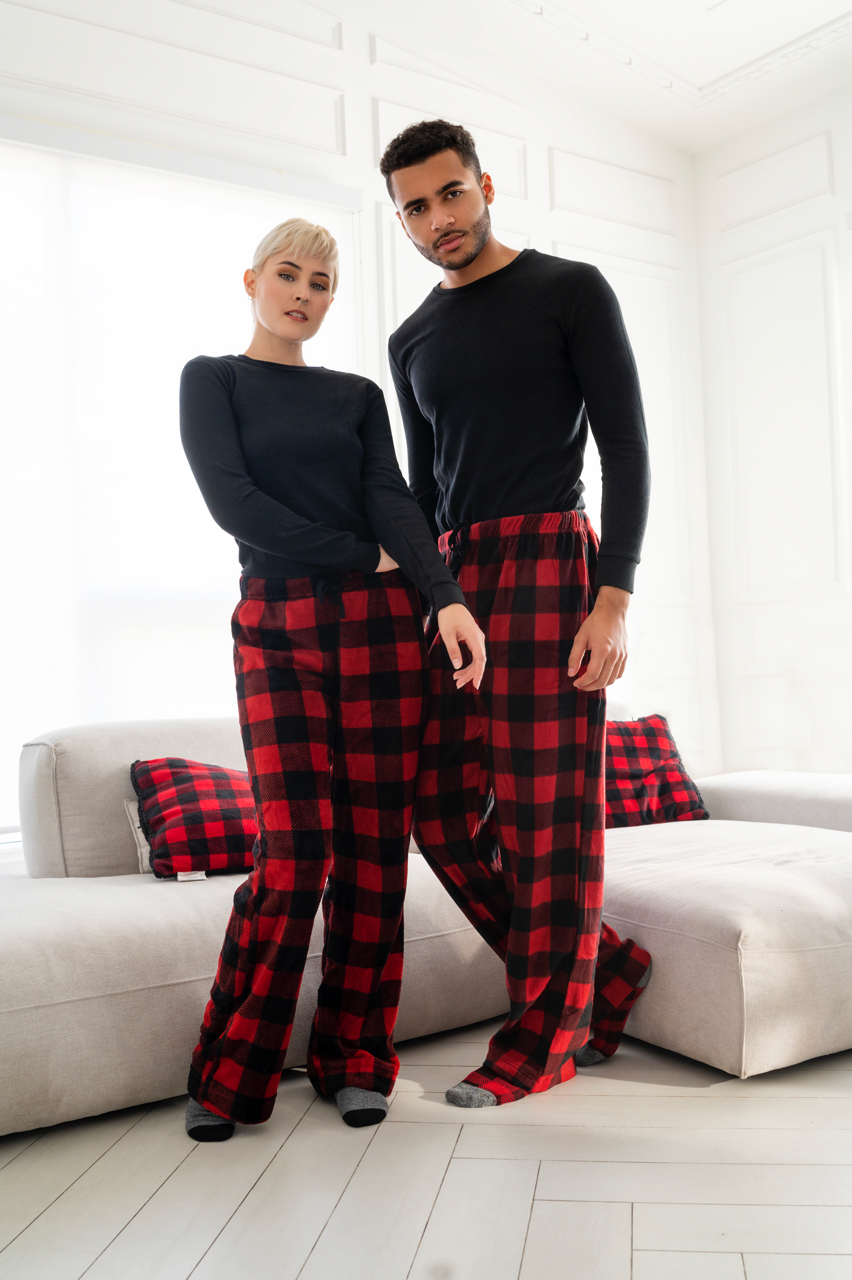 Great Northern Ladies Buffalo Plaid Polar Fleece Lounge Pants