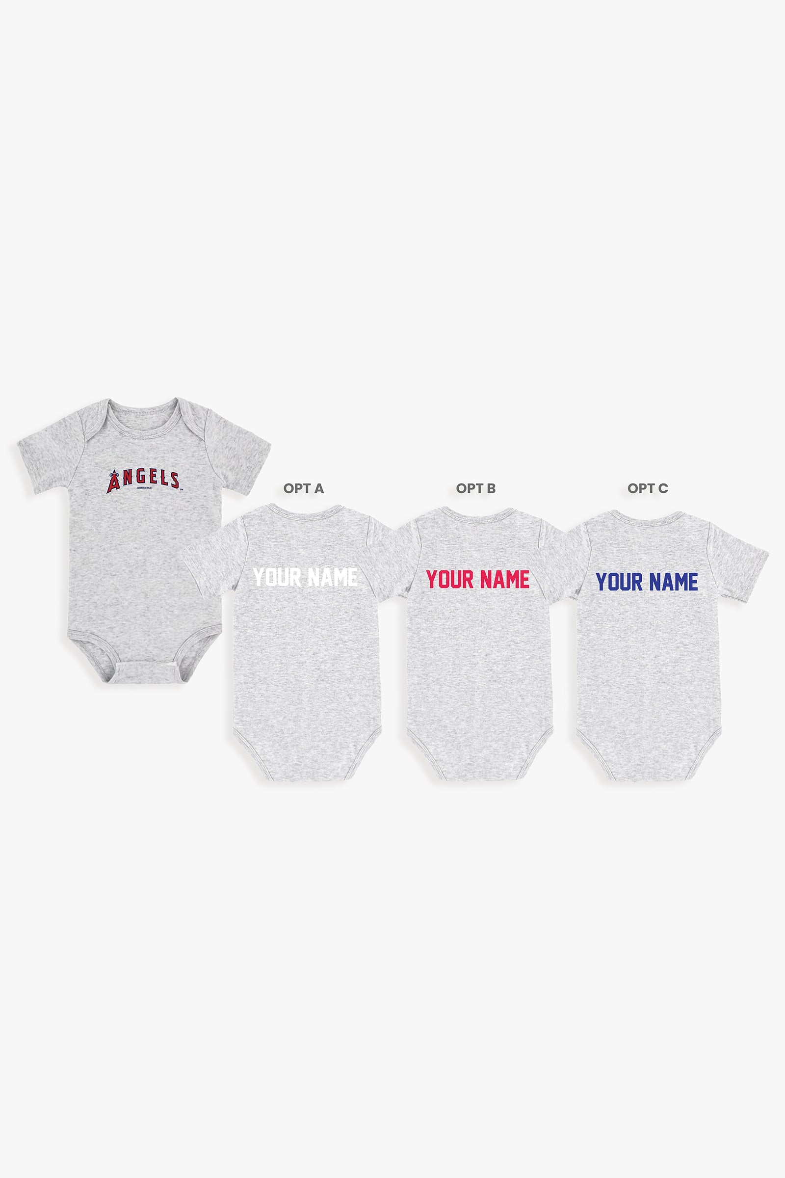Gertex Customizable MLB Baby Onesie Bodysuit in Grey (9-12 Months)