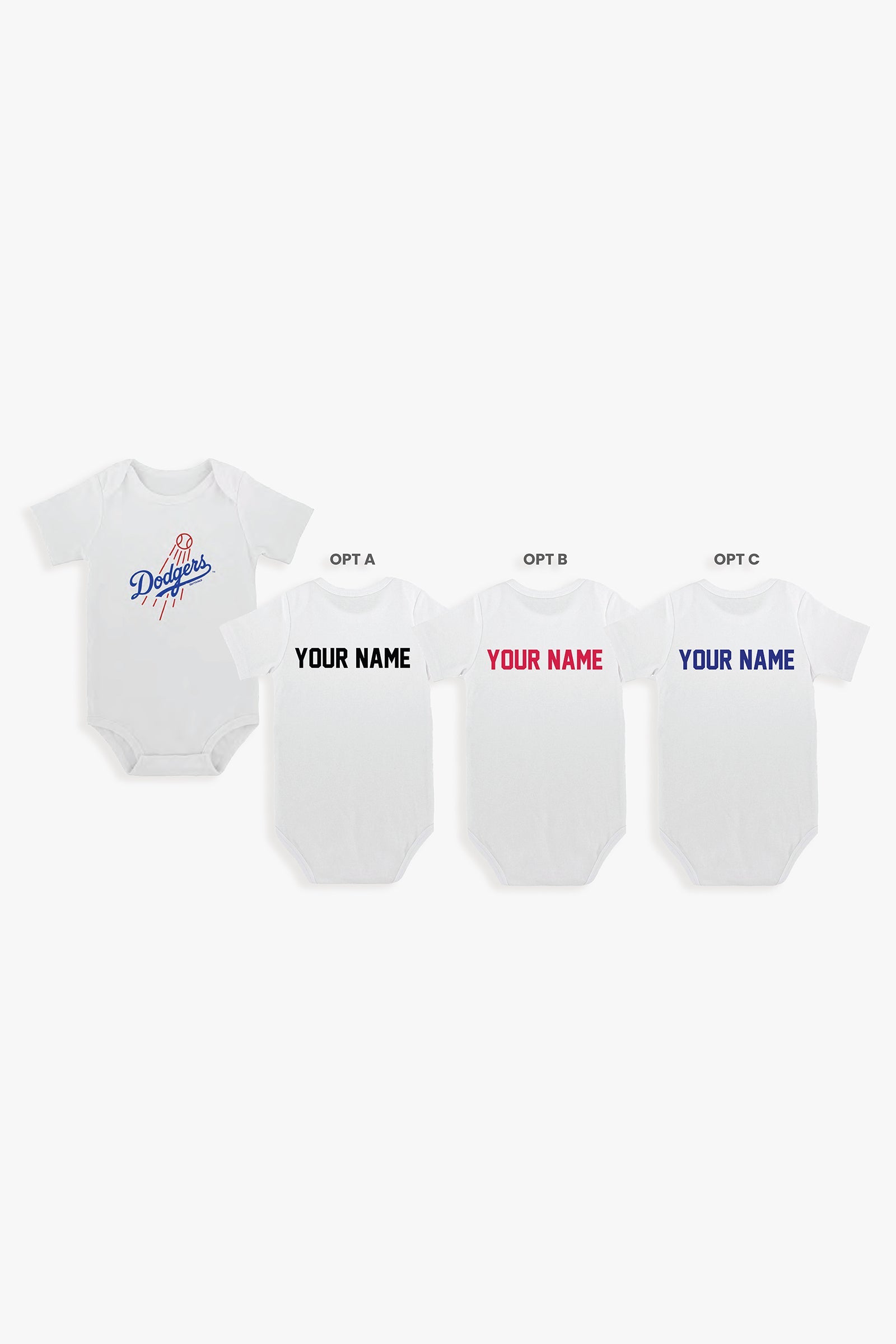 Customizable MLB Baby Bodysuit in White (6-9 Months)