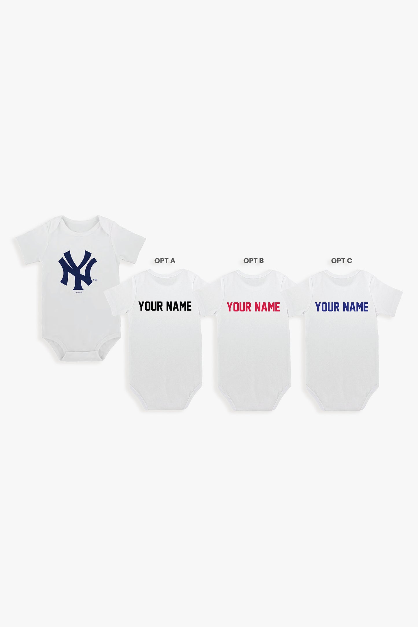 Customizable MLB Baby Bodysuit in White (0-3 Months)