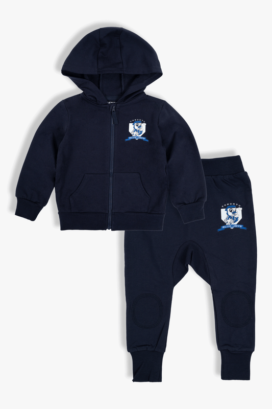 New Baby Ace Toronto Blue Jays MLB Baby Hoodie Pant Outfit in Navy, Licensed Gift Set