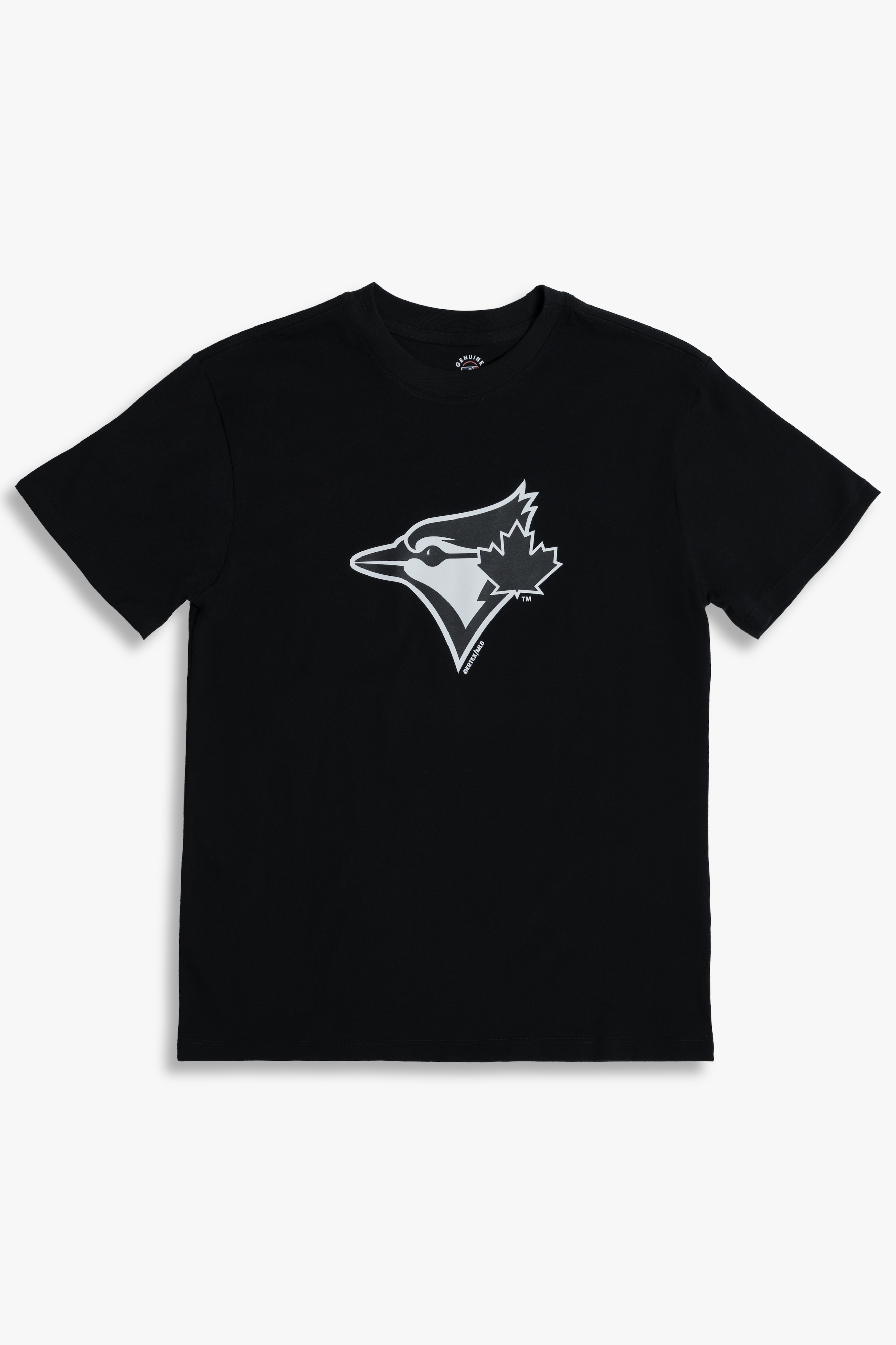 MLB Toronto Blue Jays Adult Unisex Black Cotton Fan T-Shirt with Several Logo Styles