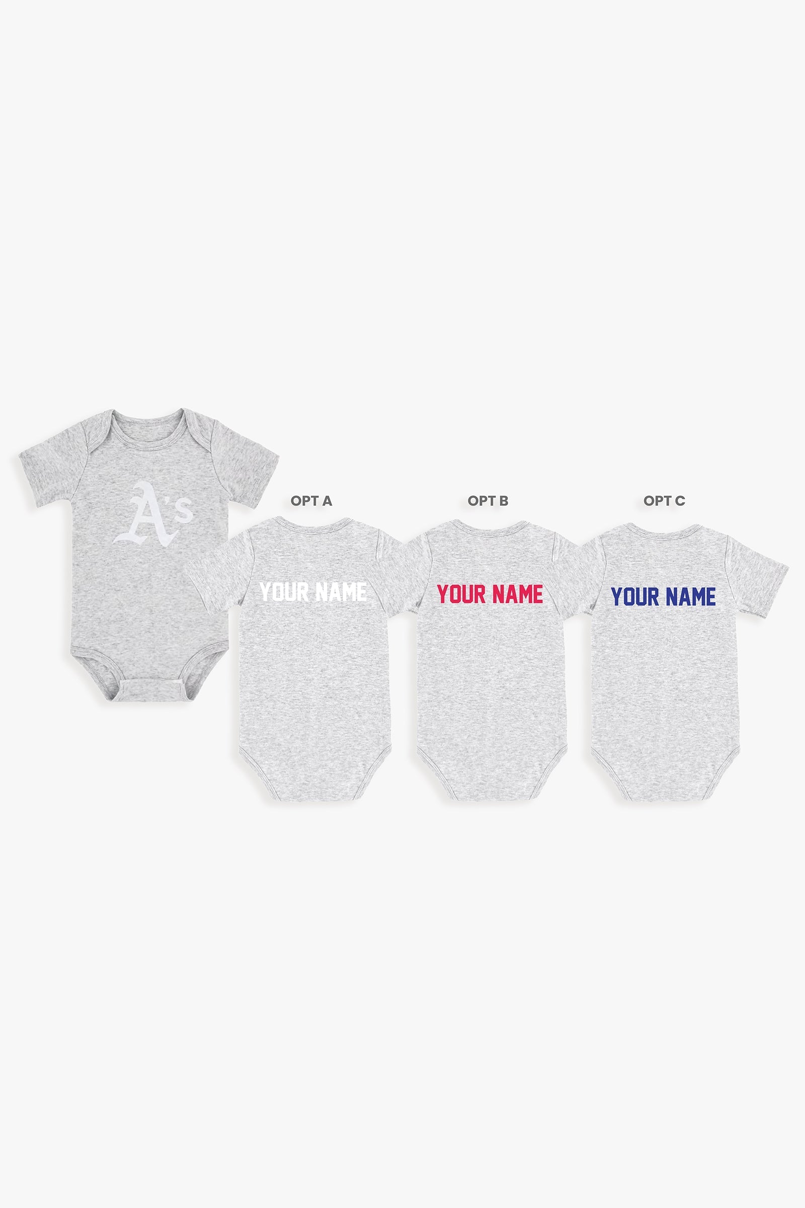 Gertex Customizable MLB Baby Onesie Bodysuit in Grey (18-24 Months)