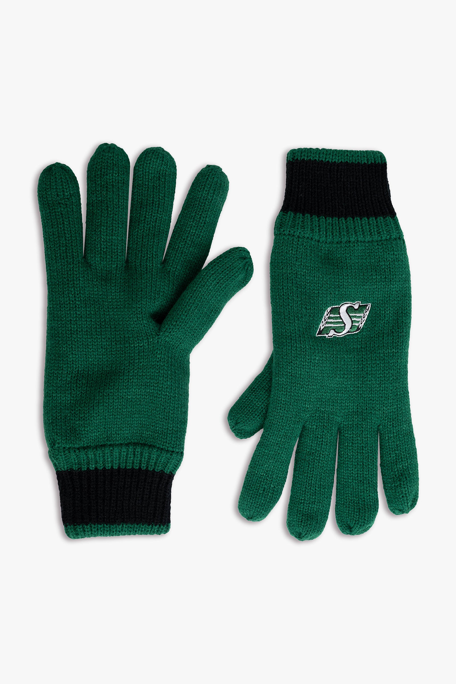 CFL Saskatchewan Roughriders Adult Men's Cold Weather Winter Thermal Gloves With Embroidered Team Logo