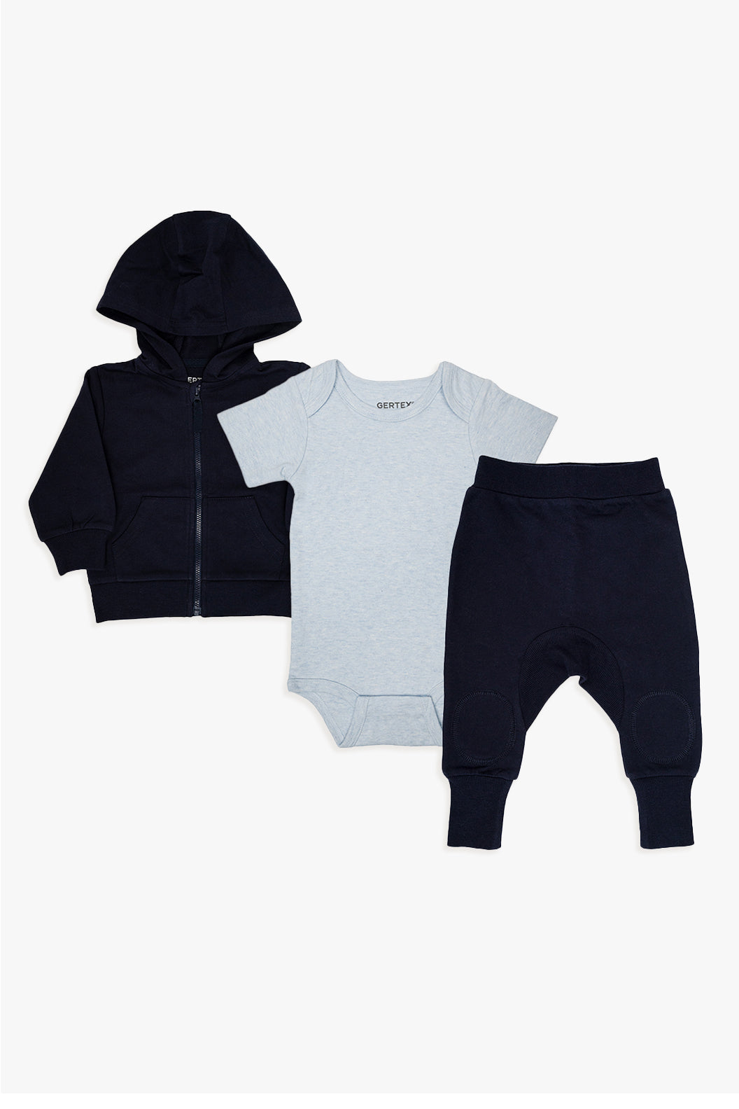Navy Baby French Terry Sweatsuit Bundle