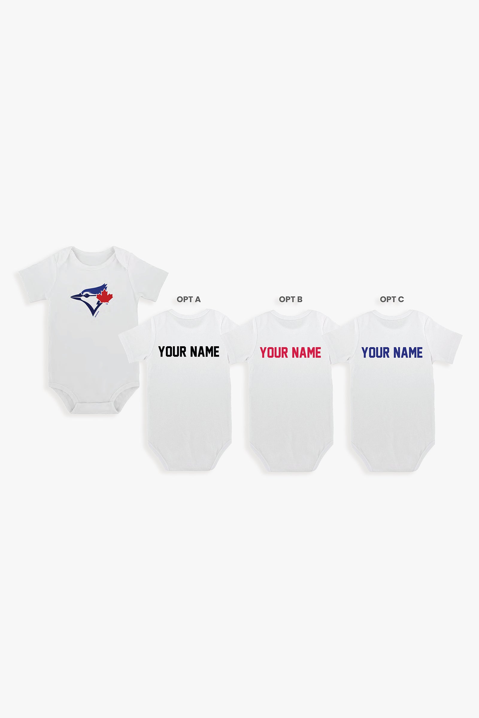 Gertex Customizable MLB Baby Bodysuit in White (12-18 Months)