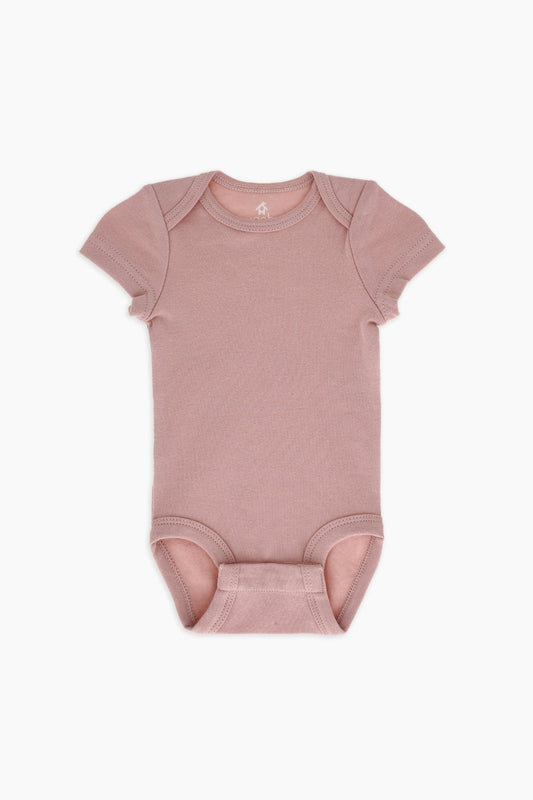 Snugabye Organic Cotton Baby Bodysuit - Misty Rose