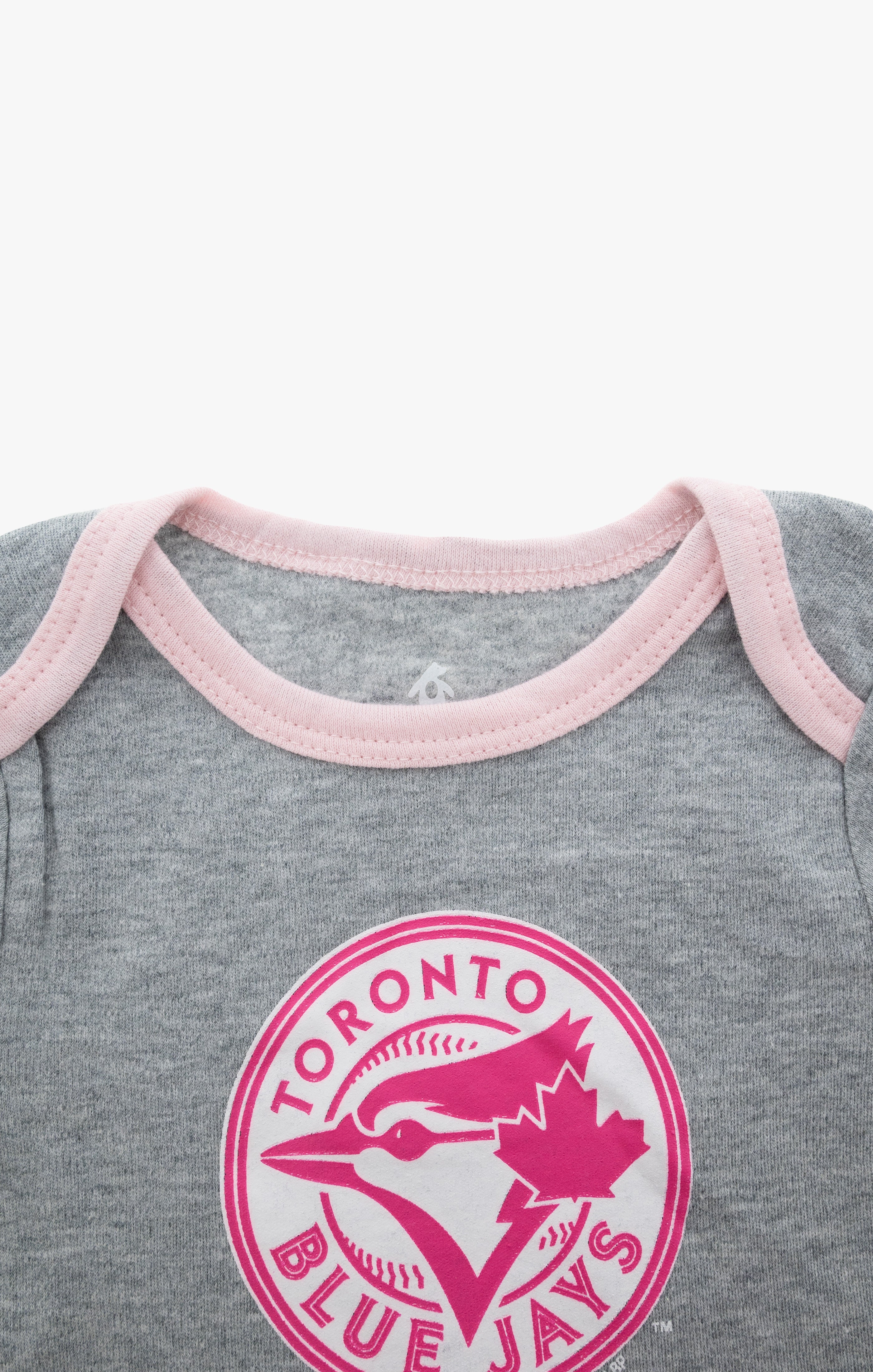 MLB Toronto Blue Jays 3 Pack Baby Onesie Body Suits in Pink