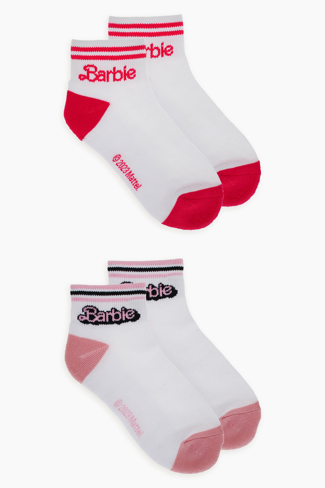 Gertex Barbie Ladies 2-Pack Half Terry Ankle Socks in White