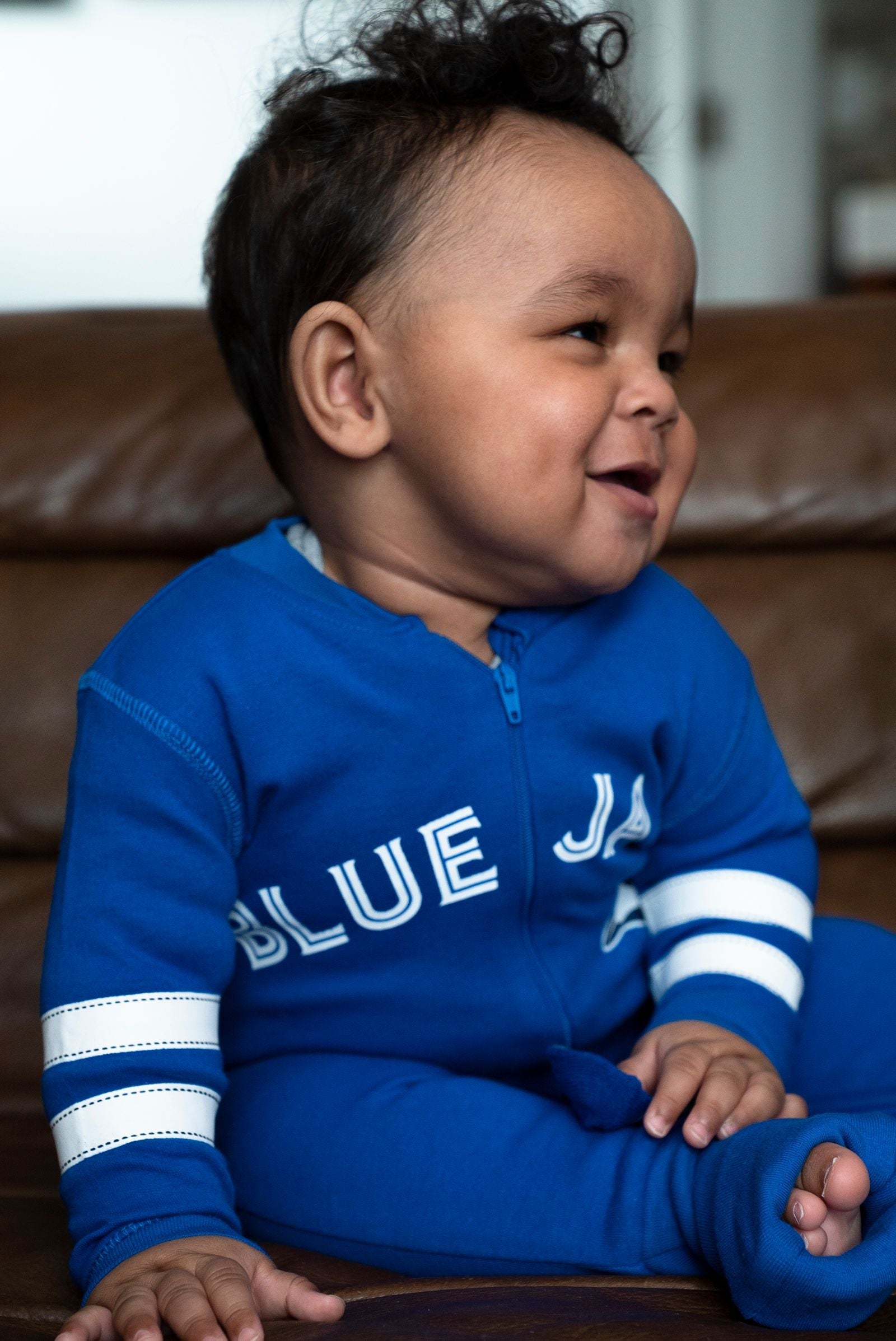 Gertex Toronto Blue Jays Toddler Convert A Foot Sleeper with Zipper Closure